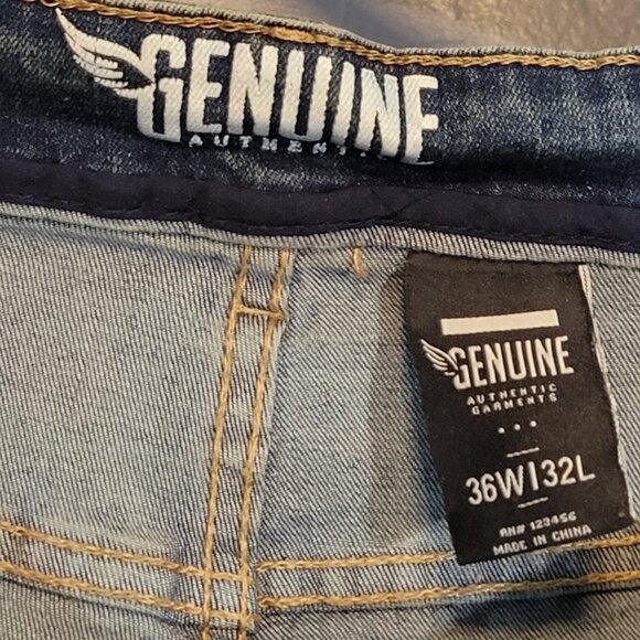 Genuine Authentic Garments Men’s Jeans Embroidered  Diamond Eyes Bunny $Bags 36 - Picture 4 of 5